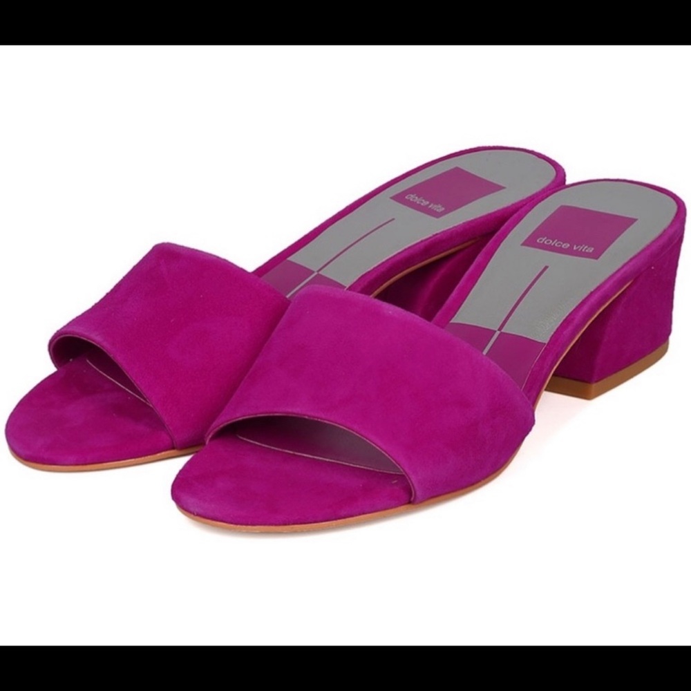 Dolce Vita Fuchsia Slide Sandals